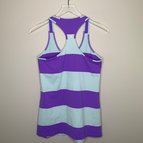 Lululemon Cool Racerback Bold Stripe Power Purple - Picture 5 of 5
